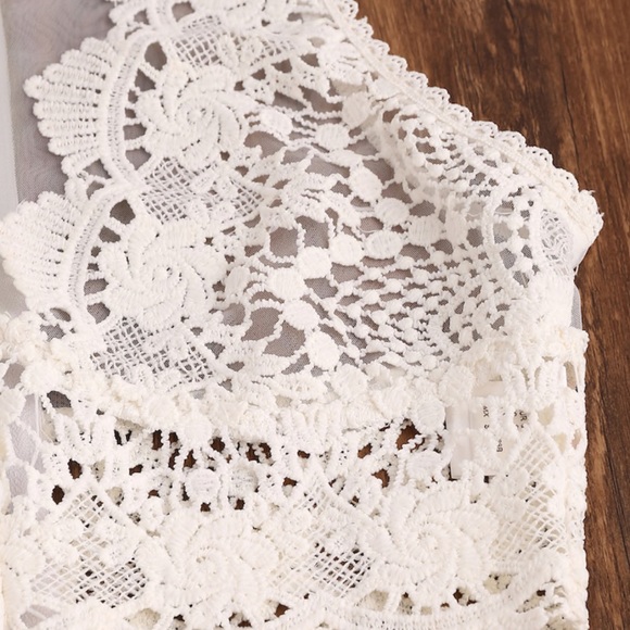 White Crochet Lace Tank Top - Picture 5 of 7